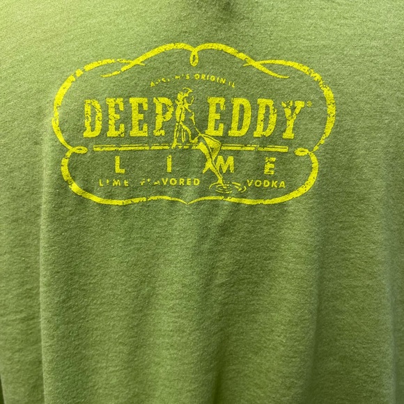 Deep Eddy Vodka Lime Green Tee by Bella Canvas size XXL Lime Green Graphic NWOT - Picture 5 of 6